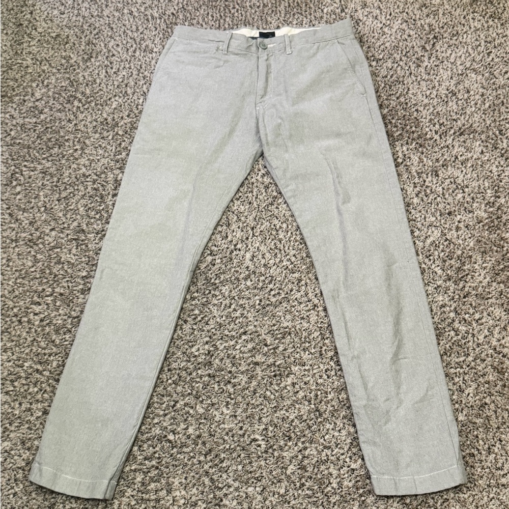 J.Crew Men’s 484 Slim Stretch Pants – Oxford Chambray, Size 30X32